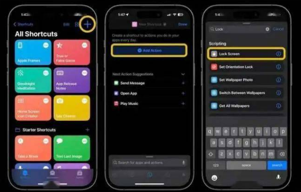 栾川苹果14锁屏维修店分享iPhone14升级iOS16.4后如何创建锁屏快捷方式 