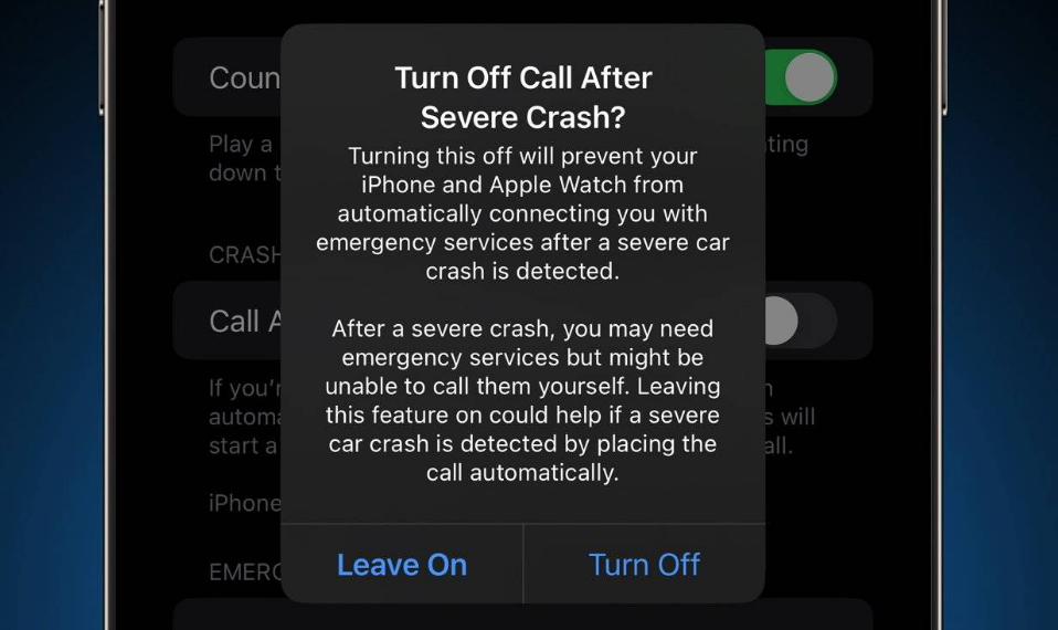 栾川苹果14维修分享 iPhone 14 和 Apple Watch 上关闭崩溃检测 